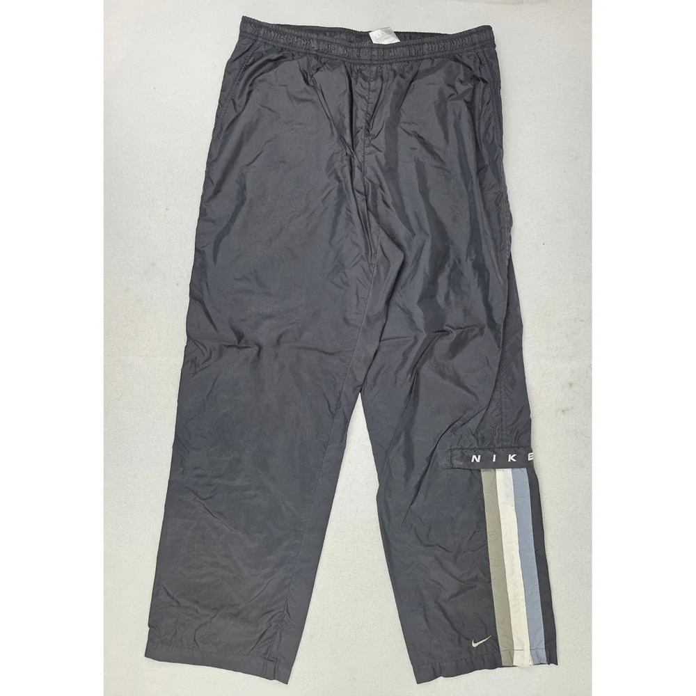 Vintage 90s Nike Black Tag Winbreaker Track Pants Mens Size Medium Zip Pockets